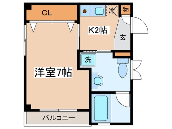 ｙｕｋｉハイムの物件間取画像